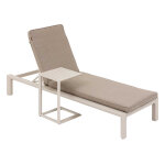 Transat en aluminium evasion argile + table d'appoint - hesp�ride