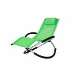 Transat a bascule enfant o'kids - structure pliable et confortable - couleur : vert
