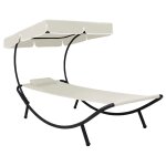 Transat chaise longue bain de soleil lit de jardin terrasse meuble d'extérieur avec auvent et oreiller ... Transat chaise longue bain de soleil lit de jardin terrasse meuble d'extérieur avec auvent et oreiller ...