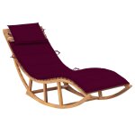 Transat chaise longue bain de soleil lit de jardin terrasse meuble d'ext�rieur a bascule 180 cm avec ...
