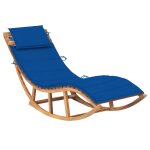 Transat chaise longue bain de soleil lit de jardin terrasse meuble d'ext�rieur a bascule avec coussin ...
