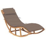 Transat chaise longue bain de soleil lit de jardin terrasse meuble d'ext�rieur a bascule avec coussin ...