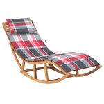 Transat chaise longue bain de soleil lit de jardin terrasse meuble d'ext�rieur a bascule avec coussin ...