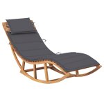 Transat chaise longue bain de soleil lit de jardin terrasse meuble d'ext�rieur a bascule avec coussin ...