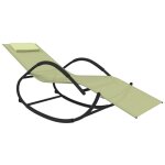 Transat chaise longue bain de soleil lit de jardin terrasse meuble d'extérieur a bascule crème acier ... Transat chaise longue bain de soleil lit de jardin terrasse meuble d'extérieur a bascule crème acier ...