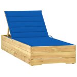 Transat chaise longue bain de soleil lit de jardin terrasse meuble d'extérieur avec coussin bleu royal ... Transat chaise longue bain de soleil lit de jardin terrasse meuble d'extérieur avec coussin bleu royal ...