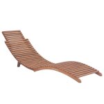Transat chaise longue bain de soleil lit de jardin terrasse meuble d'ext�rieur pliable bois de teck solide ...