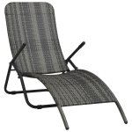Transat chaise longue bain de soleil lit de jardin terrasse meuble d'extrieur pliable rsine tresse ...