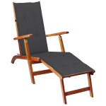 Transat chaise longue bain de soleil lit de jardin terrasse meuble d'ext�rieur avec repose - pied et ...