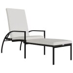 Transat chaise longue bain de soleil lit de jardin terrasse meuble d'ext�rieur avec repose - pied r�sine ...
