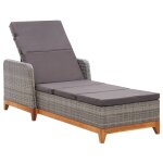 Transat chaise longue bain de soleil lit de jardin terrasse meuble d'ext�rieur r�sine tress�e et bois ...
