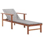 Transat chaise longue bain de soleil lit de jardin terrasse meuble d'ext�rieur r�sine tress�e et bois ...