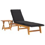 Transat chaise longue bain de soleil lit de jardin terrasse meuble d'ext�rieur avec table r�sine tress�e ...