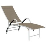 Transat chaise longue bain de soleil lit de jardin terrasse meuble d'ext�rieur textil�ne et aluminium ...