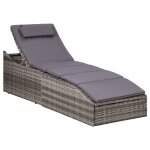 Transat avec coussin rsine tresse gris