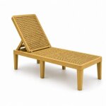 Transat de jardin en r�sine ¿ bain de soleil avec dossier r�glable ¿ jaune