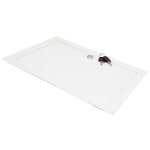 Trappe de visite porte d'inspection en m�tal blanc avec serrure 50x50cm