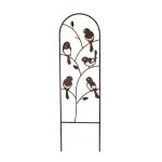 Treillage oiseaux fer rouille 25x88cm Treillage oiseaux fer rouille 25x88cm
