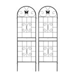 Treillis jardin m�tal lot de 2 treillis m�talliques plantes grimpantes int�rieur ext�rieur plantes en ...