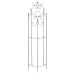 Treillis de jardin pour plantes grimpantes tuteur pour rosiers en m�tal marron vieilli 10 0003885