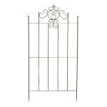 Treillis support pour plantes grimpantes m�tal marron vieilli 10 0003895