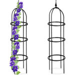Trellis ob�lisque, lot de 2, 100 m de hauteur, plantes grimpantes, en m�tal, stable, tour pour rosier, ...