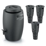 Trmie d'engrais 55l avec robinet + 3x composteur enterr 11l
