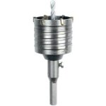 Trépan à percussion d. nominal 68 mm longueur totale 120 mm pour prises tige à s Trépan à percussion d. nominal 68 mm longueur totale 120 mm pour prises tige à s