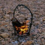 Tr�pied portable pour camping en plein air, mini grill, support de cuisine, equipement de cuisine