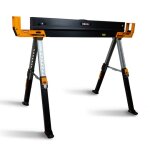Tr�teau d'atelier m�tallique pliable et t�l�scopique - charge max 590kg