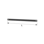 Tringle en aluminium pour arr�t de volet ellipse� - longueur 1950 mm - noir 9005 torbel