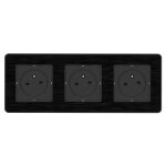 Prise 2p + t 3x16a - easy eject complet - m�tal noir bross� kouro - zenitech
