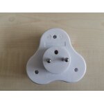 Triplite frontale triangulaire 3 prises 10 / 16a - blanc