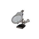 Troisième main avec loupe, lampe led et support pour fer a souder Troisième main avec loupe, lampe led et support pour fer a souder