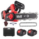 Tron�onneuse �lectrique sans fil � moteur brushless de 12 pouces et 1200 w, 2 batteries de 4, 0 ah