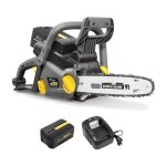 Tronçonneuse sans fil à batterie, 40 v, guide 12 pouces, gt elec + batterie 4 ah + chargeur Tronçonneuse sans fil à batterie, 40 v, guide 12 pouces, gt elec + batterie 4 ah + chargeur