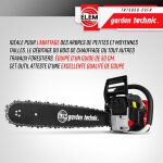 Tron�onneuse thermique 58 - guide 50cm livr�e avec 2 cha�nes ? elem garden