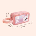 Trousse de maquillage pour filles, sac de rangement multifonctionnel avec dessin anim mignon, trousse ...