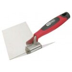 Truelle d'angle interieur - lame flexible inox 100x125mm - manche bi - composant