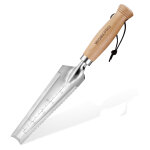 Truelle de jardin multifonction workpro en acier inoxydable, pelle de jardinage a main longue avec manche ...