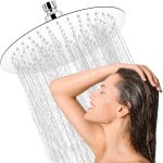 Trust - 24, 5cm tete de douche pluie rond tte de douche pommeau de douche en acier inoxydable rotatif ...