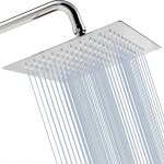 Trust - pommeau de douche à effet pluie, haute pression, haut débit, carré, en acier inoxydable, pour ... Trust - pommeau de douche à effet pluie, haute pression, haut débit, carré, en acier inoxydable, pour ...