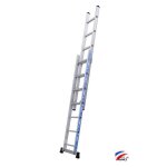 Tubesca - echelle platinium coulisse ? main 2 plans 2x7 ?chelons hauteur d'acc?s 4, 4 m tubesca comabi ...