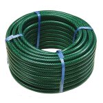 Tuyau d'arrosage de 50m tressage 3 couches 15 mm vert / noir hobby tech