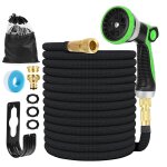 Tuyau d'arrosage extensible avec 10 modèles de pulvérisation convient aux robinets de 1 / 2 et 3 / 4 ... Tuyau d'arrosage extensible avec 10 modèles de pulvérisation convient aux robinets de 1 / 2 et 3 / 4 ...