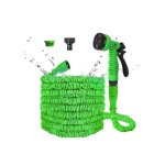Tuyau d'arrosage extensible 15m flexible vert avec pistolet multifonction 7 en 1 arrosage jardin jet ...