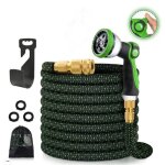 Tuyau d'arrosage extensible 30m - 3300d - 10 fonctions de pulvrisation - vert
