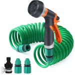 Tuyau d'arrosage extensible 7. 5m, tuyau d'arrosage spirale avec 8 modes pistolet d'arrosage, pistolet ... Tuyau d'arrosage extensible 7. 5m, tuyau d'arrosage spirale avec 8 modes pistolet d'arrosage, pistolet ...