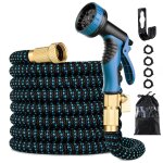 Tuyau d'arrosage hadineeon 15 m, tuyau d'arrosage durable avec buse � 10 fonctions, raccords en laiton ...