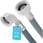 Tuyau d'arrosage universel de 3 m - diamtre : 135 mm - droit / coud - 60 bar - pour machine a laver, ...